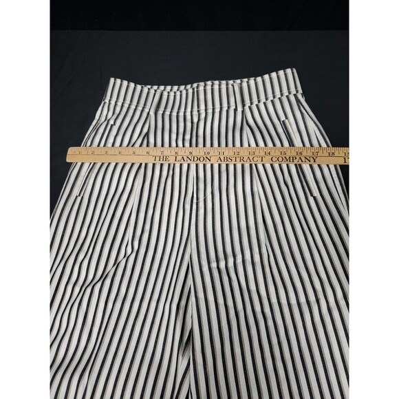 Everlane Women's The Draper High Rise Pleated Pant in Buttersmooth Striped 4S - Picture 4 of 5